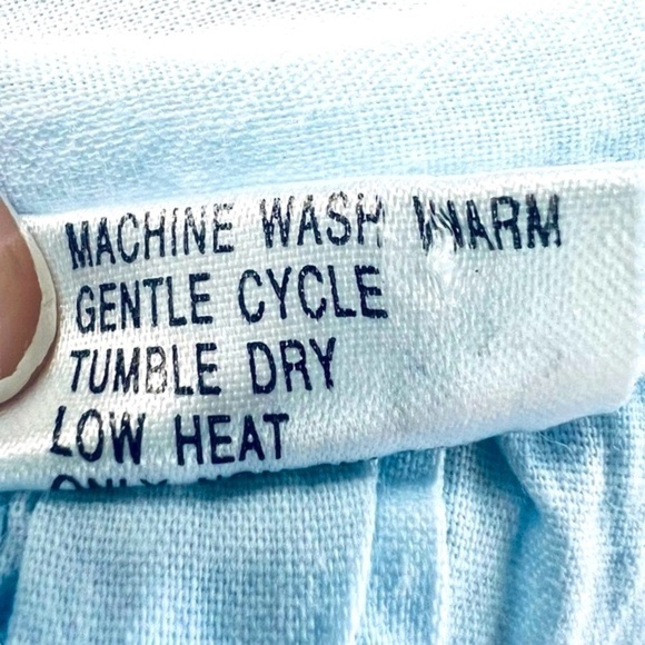 Maryann’s Boutique Vintage Light Blue Night Gown White Lace Trim Ruffled Wrist L - Picture 14 of 14